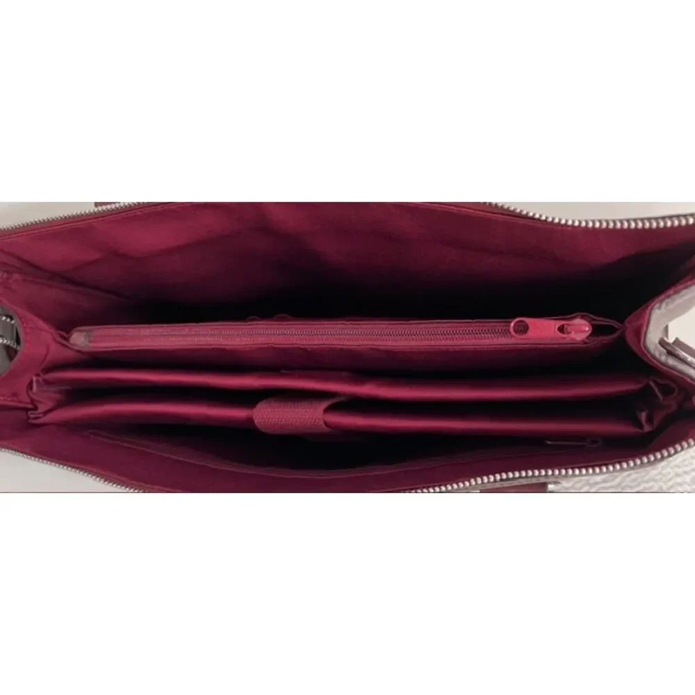 Marc New York Burgundy Executive Leather Laptop Tote/Briefcase